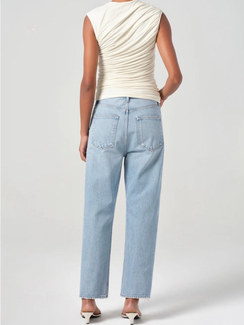 AGolde 90’s Crop Mid Rise Straight Jean - Picture 3 of 14
